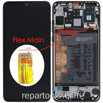 Huawei P30 Lite, Huawei P30 Lite New Edition Service Pack Display With Flex Main Connection Small Size Nero