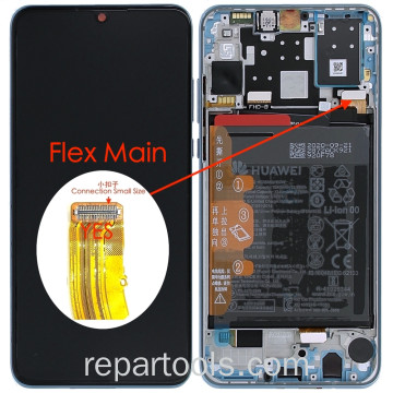 Huawei P30 Lite, Huawei P30 Lite New Edition Service Pack Display With Flex Main Connection Small Size Twilight