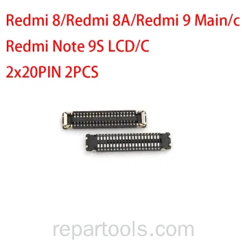 Redmi Note 9S FPC LCD Connector/Redmi 8A Charge Port FPC Connector on Motherboard 2x20 2PCS Set