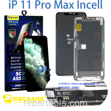 iPhone 11 Pro Max Mechanic Incell LCD+Touch  (Can Change IC) Nero